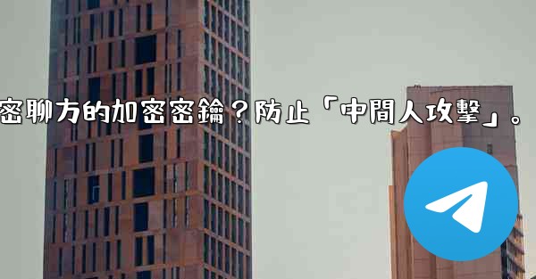電報如何驗證秘密聊方的加密密鑰？防止「中間人攻擊」。